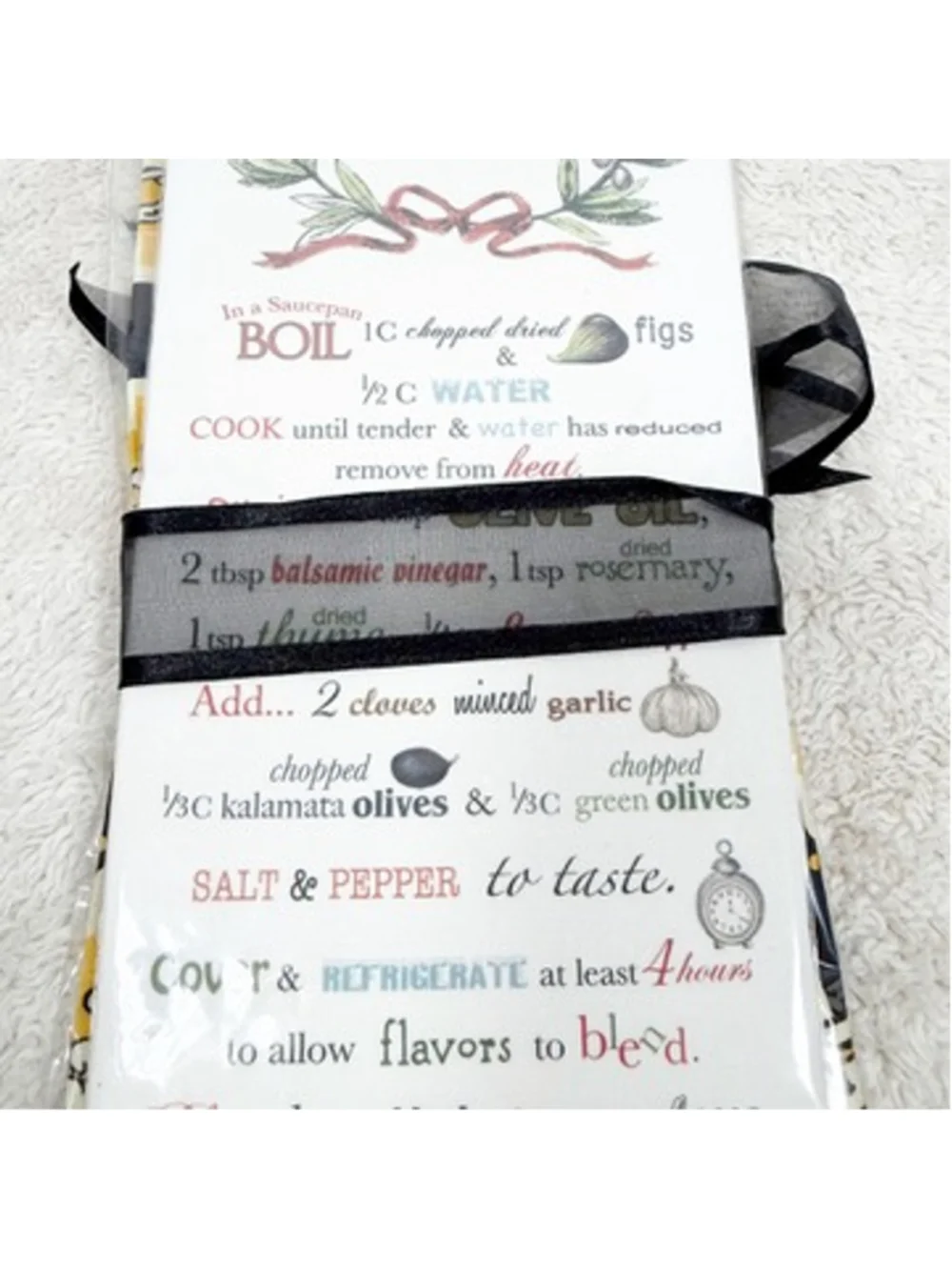MacKenzie-Childs Queen Bee Dish Towel & Mary Lake Thompson Flour Sack Cotton NWT